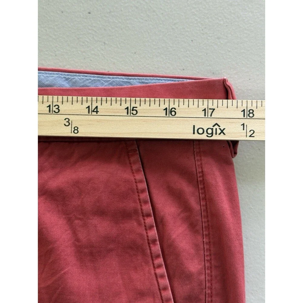 J.Crew Cotton‎ Chino Shorts Men’s Size 35 Red 11” Inseam Summer Preppy